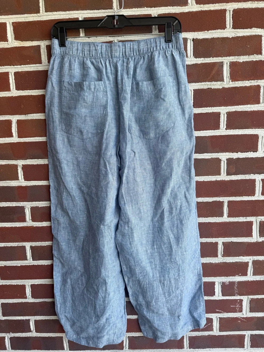 Cynthia Rowley Light Blue 100% Linen Blend Wide-Leg Pants